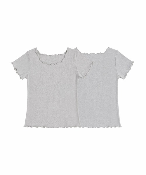 aimoha(アイモハ)の「リブメロウフリルカットソー(Tシャツ/カットソー・レディース・ホワイト/カーキ/ブラック/ダークベージュ/グレー・FREE)」の16枚目の写真