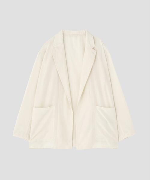 YLEVE テーラードジャケット　サイズ1 セール】YLEVE / SILK COTTON CLOTH BIO SUEDE JACKET（テーラード
