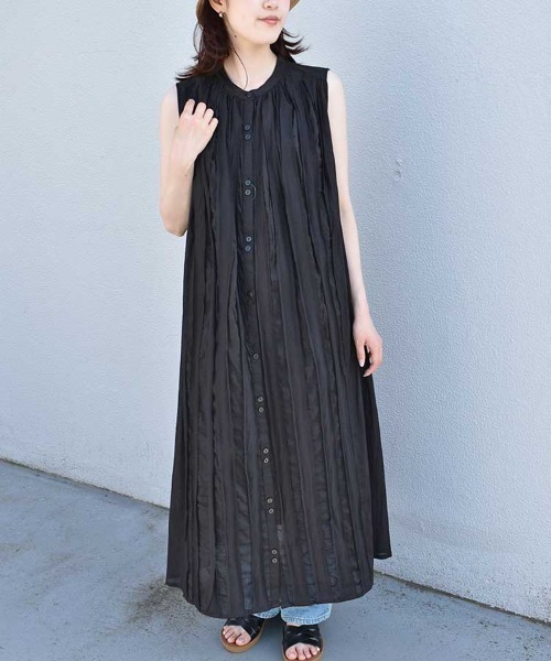 Bleu Bleuet（ブルーブルーエ）の「ノースリーブワンピース（ワンピース・レディース・イエロー/ブラック・FREE）」の6枚目の写真