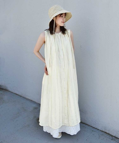 Bleu Bleuet（ブルーブルーエ）の「ノースリーブワンピース（ワンピース・レディース・イエロー/ブラック・FREE）」の9枚目の写真