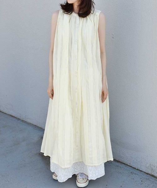 Bleu Bleuet（ブルーブルーエ）の「ノースリーブワンピース（ワンピース・レディース・イエロー/ブラック・FREE）」の12枚目の写真