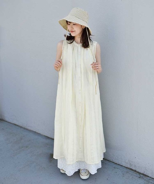Bleu Bleuet（ブルーブルーエ）の「ノースリーブワンピース（ワンピース・レディース・イエロー/ブラック・FREE）」の8枚目の写真
