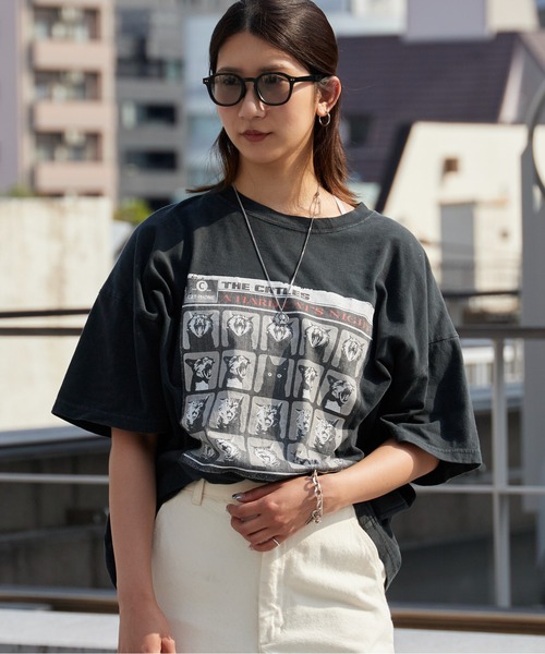 REMI RELIEF(レミレリーフ)の「REMI RELIEF/レミレリーフ HARS SP加工20/-天竺BIGサイズT(A HARD CAT'S NIGHT) ヴィンテージ コットンTシャツ メンズ 秋 秋服 2026年秋冬(Tシャツ/カットソー・メンズ・ホワイト/ブラック/ワインレッド・M/L)」の18枚目の写真
