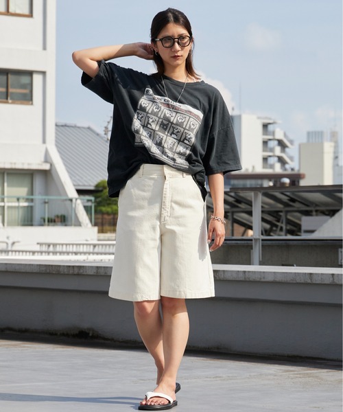 REMI RELIEF(レミレリーフ)の「REMI RELIEF/レミレリーフ HARS SP加工20/-天竺BIGサイズT(A HARD CAT'S NIGHT) ヴィンテージ コットンTシャツ メンズ 秋 秋服 2026年秋冬(Tシャツ/カットソー・メンズ・ホワイト/ブラック/ワインレッド・M/L)」の19枚目の写真