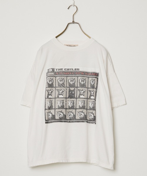 REMI RELIEF(レミレリーフ)の「REMI RELIEF/レミレリーフ HARS SP加工20/-天竺BIGサイズT(A HARD CAT'S NIGHT) ヴィンテージ コットンTシャツ メンズ 秋 秋服 2026年秋冬(Tシャツ/カットソー・メンズ・ホワイト/ブラック/ワインレッド・M/L)」の14枚目の写真