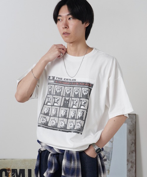REMI RELIEF(レミレリーフ)の「REMI RELIEF/レミレリーフ HARS SP加工20/-天竺BIGサイズT(A HARD CAT'S NIGHT) ヴィンテージ コットンTシャツ メンズ 秋 秋服 2026年秋冬(Tシャツ/カットソー・メンズ・ホワイト/ブラック/ワインレッド・M/L)」の15枚目の写真