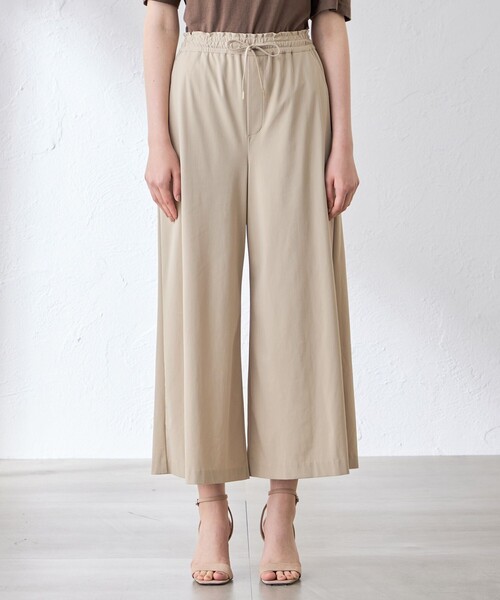 MACKINTOSH LONDON(マッキントッシュ ロンドン)の「【Lesbury Easy Pants/レスベリー イージーパンツ】トリコットストレッチワイドパンツ(その他パンツ・レディース・ベージュ/ブラック/ブラウン・38/36)」の5枚目の写真