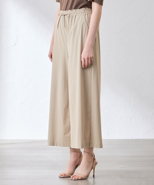 MACKINTOSH LONDON(マッキントッシュ ロンドン)の「【Lesbury Easy Pants/レスベリー イージーパンツ】トリコットストレッチワイドパンツ(その他パンツ・レディース・ベージュ/ブラック/ブラウン・38/36)」の6枚目の写真