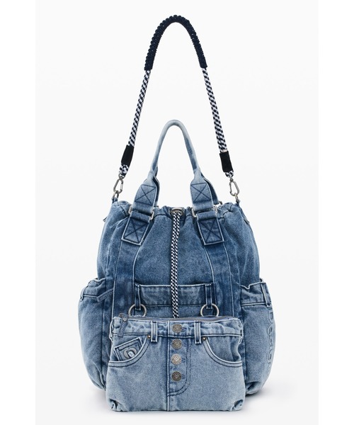Desigual（デシグアル）の「【2026秋冬新作】デニム ビッグバックパック（バックパック/リュック・レディース・ブルー・FREE）」の2枚目の写真