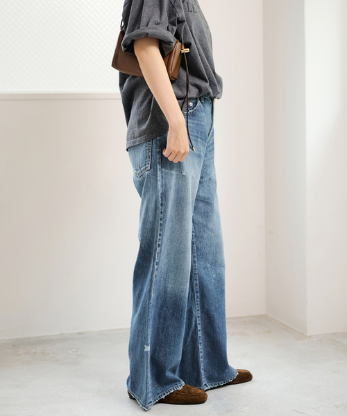 FRAMeWORK(フレームワーク)の「DENIM DELIGHT DAYS セルビッチデニムベルボトムジーンズ(デニムパンツ・レディース・ブルー系その他・26/30/28)」の6枚目の写真
