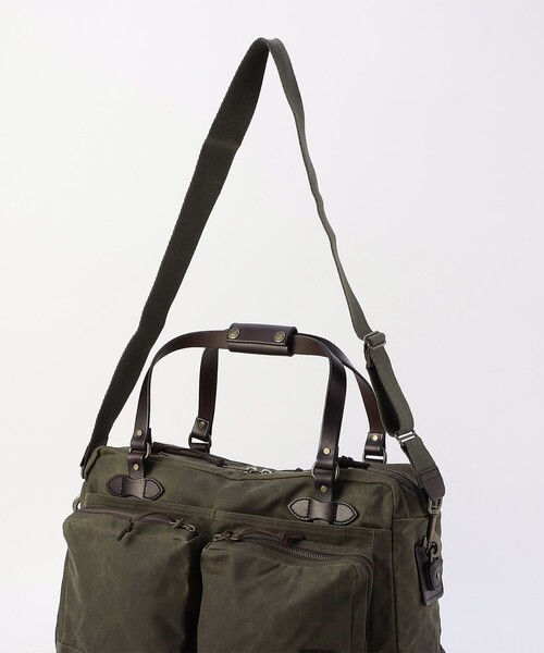 FILSON(フィルソン)の「FILSON/フィルソン 48 Hour Tin Cloth Duffle Bag/48アワー ティンクロス ダッフルバッグ(ボストンバッグ・メンズ・オリーブ・ONE SIZE)」の6枚目の写真
