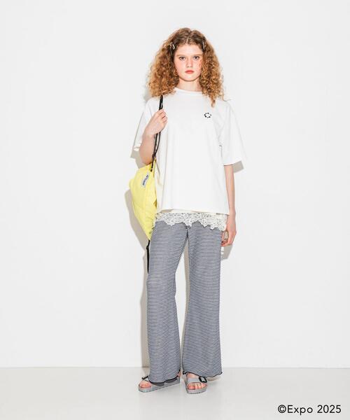 Collaboration URBAN RESEARCH(コラボレーションアーバンリサーチ)の「EXPO2025 RINGER T-SHIRTS(Tシャツ/カットソー・メンズ・チャコールグレー/オフホワイト/オートミール/ブラック系その他/グレー・SMALL/LARGE/MEDIUM)」の6枚目の写真