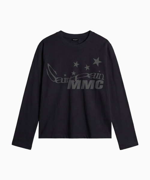 SAINTPAIN(セイントペイン)の「SPレタリングスター ヘビーウェイト クロップ ロングスリーブ ブラック(Tシャツ/カットソー・レディース・その他・MEDIUM/LARGE)」の1枚目の写真