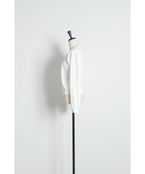 tocco closet(トッコ クローゼット)の「UVカット&接触冷感&ハンドウォッシュ♪リボンモチーフ釦カーディガン(カーディガン/ボレロ・レディース・オフホワイト/ブラック/ローズ・M)」の20枚目の写真