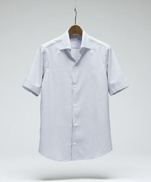 DESIGNWORKS（デザインワークス）の「【立体襟】半袖サッカーシャツ（シャツ/ブラウス・メンズ・ホワイト/ネイビー/グレー/ブルー・48/46/50/52）」の5枚目の写真