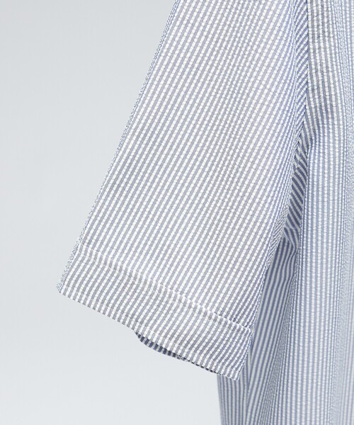 DESIGNWORKS（デザインワークス）の「【立体襟】半袖サッカーシャツ（シャツ/ブラウス・メンズ・ホワイト/ネイビー/グレー/ブルー・48/46/50/52）」の10枚目の写真
