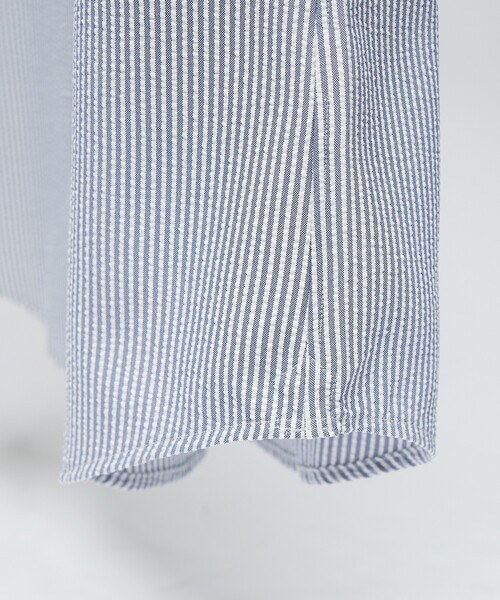 DESIGNWORKS（デザインワークス）の「【立体襟】半袖サッカーシャツ（シャツ/ブラウス・メンズ・ホワイト/ネイビー/グレー/ブルー・48/46/50/52）」の11枚目の写真