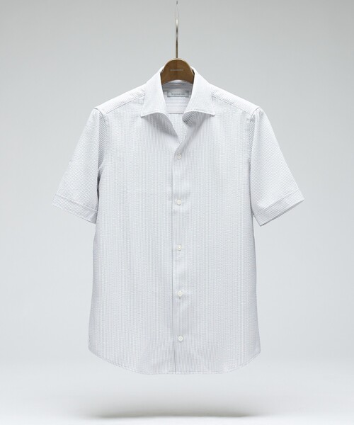 DESIGNWORKS（デザインワークス）の「【立体襟】半袖サッカーシャツ（シャツ/ブラウス・メンズ・ホワイト/ネイビー/グレー/ブルー・48/46/50/52）」の16枚目の写真