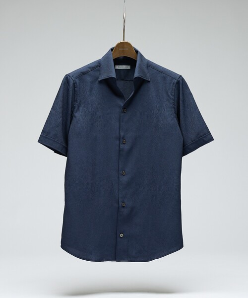 DESIGNWORKS（デザインワークス）の「【立体襟】半袖サッカーシャツ（シャツ/ブラウス・メンズ・ホワイト/ネイビー/グレー/ブルー・48/46/50/52）」の19枚目の写真