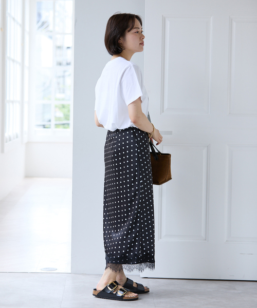 U by SPICK&SPAN(ユーバイスピックアンドスパン)の「《 追加》ドットレーススカート(スカート・レディース・White/ブラック・FREE)」の14枚目の写真