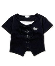 レースアップトップス」に該当するTシャツ/カットソー（半袖