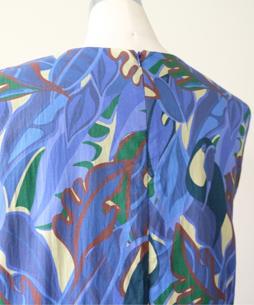 DOLLUPOOPS(ドールアップウップス)の「Botanical Bird Shirring Dress(ボタニカルバードシャーリングワンピース)(ワンピース・レディース・ブルー/イエロー・FREE)」の18枚目の写真