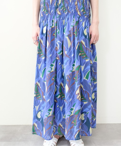 DOLLUPOOPS(ドールアップウップス)の「Botanical Bird Shirring Dress(ボタニカルバードシャーリングワンピース)(ワンピース・レディース・ブルー/イエロー・FREE)」の15枚目の写真