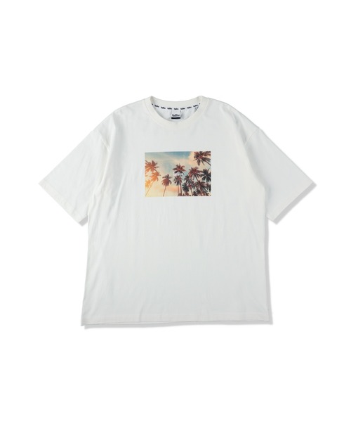 RadBlue（ラッドブルー）の「DrySilkyCotton Tシャツ  【Sunset palm】（Tシャツ/カットソー・メンズ・ブラック/ホワイト・XL/M/S/L）」の2枚目の写真