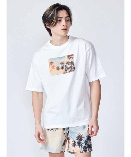 RadBlue（ラッドブルー）の「DrySilkyCotton Tシャツ  【Sunset palm】（Tシャツ/カットソー・メンズ・ブラック/ホワイト・XL/M/S/L）」の7枚目の写真