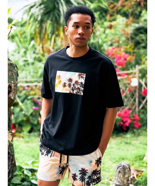 RadBlue（ラッドブルー）の「DrySilkyCotton Tシャツ  【Sunset palm】（Tシャツ/カットソー・メンズ・ブラック/ホワイト・XL/M/S/L）」の6枚目の写真