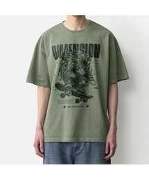 ピグメントグラフィック半袖Tシャツ - ダークカーキ (LRBMCTR700M)