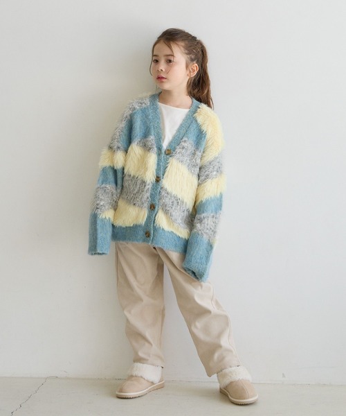 BAYFLOW（ベイフロー）の「[大人気♪新色が仲間入り]ニュアンスパターンカーデ[120/140/160cm](KIDS)（カーディガン/ボレロ・キッズ・ライラック/グレー/グリーン/イエロー/レッド・120cm/140cm/160cm）」の9枚目の写真