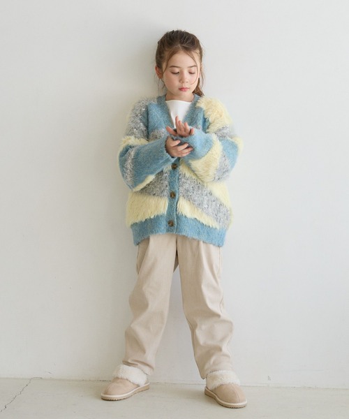 BAYFLOW（ベイフロー）の「[大人気♪新色が仲間入り]ニュアンスパターンカーデ[120/140/160cm](KIDS)（カーディガン/ボレロ・キッズ・ライラック/グレー/グリーン/イエロー/レッド・120cm/140cm/160cm）」の10枚目の写真