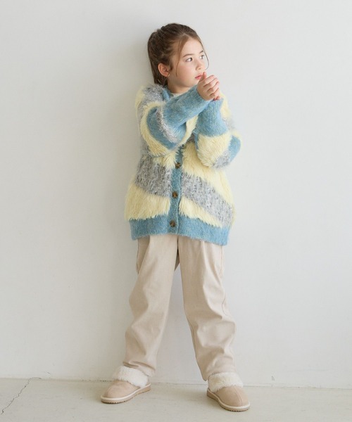 BAYFLOW（ベイフロー）の「[大人気♪新色が仲間入り]ニュアンスパターンカーデ[120/140/160cm](KIDS)（カーディガン/ボレロ・キッズ・ライラック/グレー/グリーン/イエロー/レッド・120cm/140cm/160cm）」の7枚目の写真