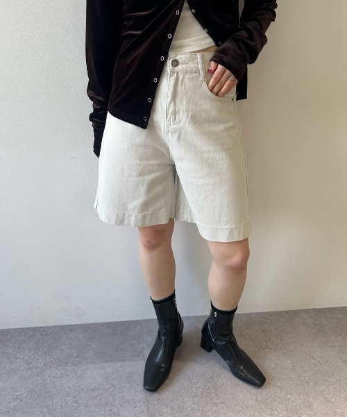 ELTONE(エルトーン)の「ハーフツイルパンツ(その他パンツ・レディース・ネイビー/アイボリー・MEDIUM/SMALL)」の1枚目の写真