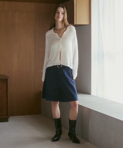 ELTONE(エルトーン)の「ハーフツイルパンツ(その他パンツ・レディース・ネイビー/アイボリー・MEDIUM/SMALL)」の15枚目の写真