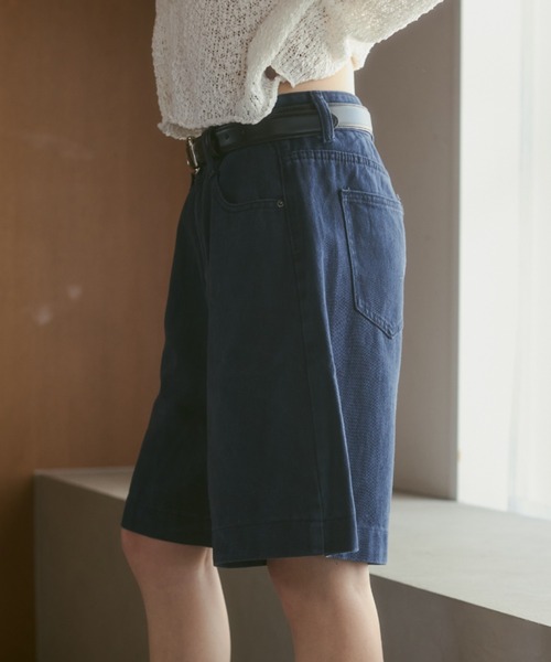 ELTONE(エルトーン)の「ハーフツイルパンツ(その他パンツ・レディース・ネイビー/アイボリー・MEDIUM/SMALL)」の9枚目の写真