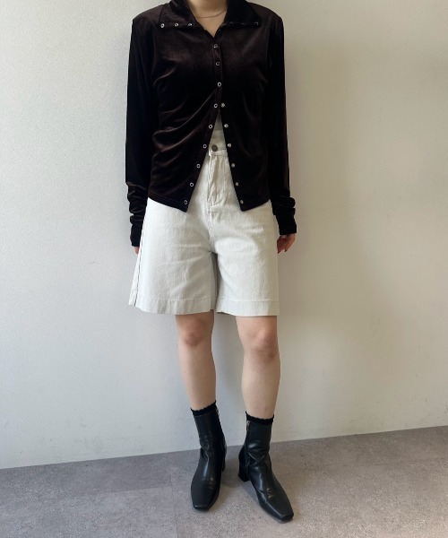 ELTONE(エルトーン)の「ハーフツイルパンツ(その他パンツ・レディース・ネイビー/アイボリー・MEDIUM/SMALL)」の3枚目の写真