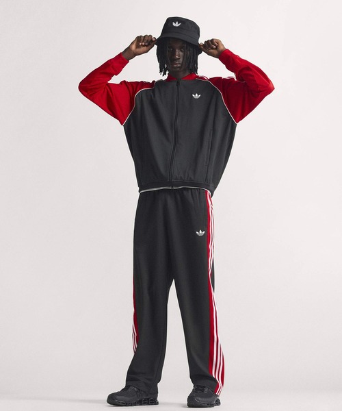 adidas（アディダス）の「ルーズ メッシュ トラックパンツ / LOOSE MESH TRACKPANTS / アディダスオリジナルス adidas Originals（スウェットパンツ・メンズ・ブラック・MEDIUM/LARGE/3XL/XX-LARGE/X-LARGE/X-SMALL/SMALL）」の2枚目の写真
