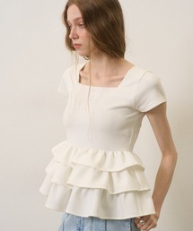 Square Cut Peplum Tops