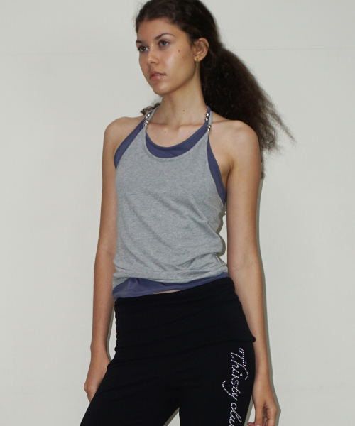 THIRSTYCLUB(サースティークラブ)の「Basic beads halter sleeveless - Grey(Tシャツ/カットソー・レディース・その他・FREE)」の1枚目の写真