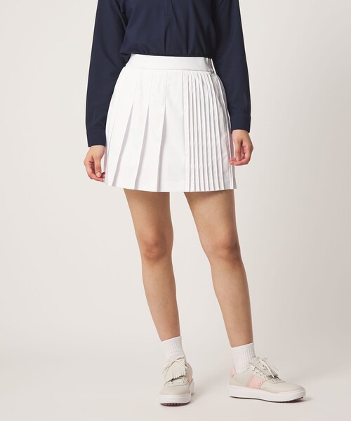 UNITED ARROWS GOLF(ユナイテッドアローズゴルフ)の「スポーティ プリーツスカート 撥水(スカート・レディース・ホワイト/ライトグレー・S/M/L)」の2枚目の写真