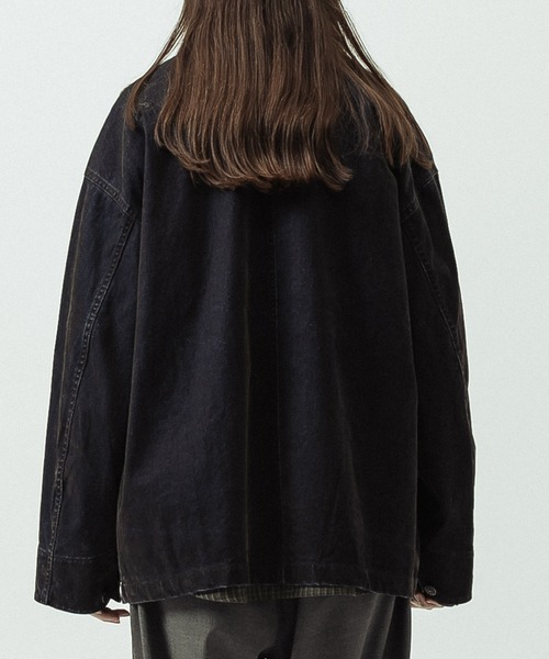 SLICK(スリック)の「【SLICK/スリック】Flock Denim Coverall/フロックデニム カバーオール(カバーオール・メンズ・インディゴブルー・3/2/1)」の7枚目の写真