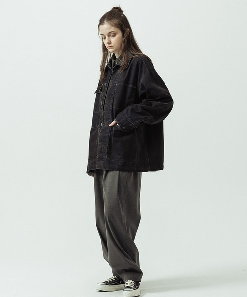 SLICK(スリック)の「【SLICK/スリック】Flock Denim Coverall/フロックデニム カバーオール(カバーオール・メンズ・インディゴブルー・3/2/1)」の11枚目の写真