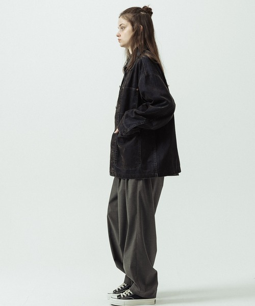 SLICK(スリック)の「【SLICK/スリック】Flock Denim Coverall/フロックデニム カバーオール(カバーオール・メンズ・インディゴブルー・3/2/1)」の12枚目の写真