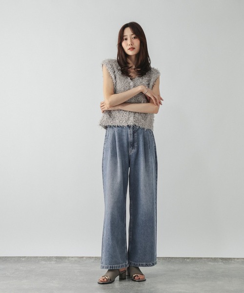GLOBAL WORK(グローバルワーク)の「GOODデニムバギーフレア/822005(デニムパンツ・レディース・ダークブラウン/ブラック/ブルー系その他4/ネイビー/スカイブルー・MEDIUM/LARGE/SMALL/X-SMALL/XX-LARGE/X-LARGE)」の21枚目の写真