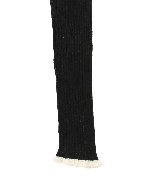 CLANE（クラネ）の「【CLANE/クラネ】CONTRAST TRIM SHEER KNIT CARDIGAN/コントラストトリムシアーニットカーディガン（カーディガン/ボレロ・レディース・ブラック/ホワイト/ブラウン・1）」の12枚目の写真