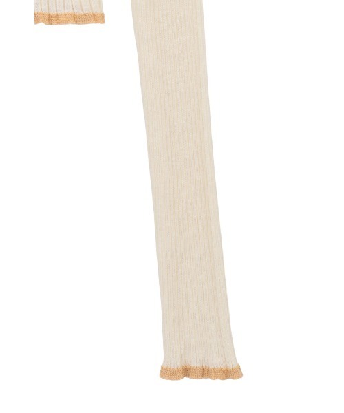 CLANE（クラネ）の「【CLANE/クラネ】CONTRAST TRIM SHEER KNIT CARDIGAN/コントラストトリムシアーニットカーディガン（カーディガン/ボレロ・レディース・ブラック/ホワイト/ブラウン・1）」の6枚目の写真