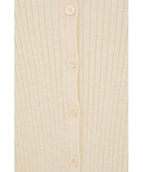 CLANE（クラネ）の「【CLANE/クラネ】CONTRAST TRIM SHEER KNIT CARDIGAN/コントラストトリムシアーニットカーディガン（カーディガン/ボレロ・レディース・ブラック/ホワイト/ブラウン・1）」の8枚目の写真