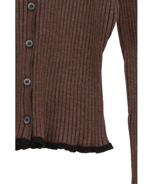 CLANE（クラネ）の「【CLANE/クラネ】CONTRAST TRIM SHEER KNIT CARDIGAN/コントラストトリムシアーニットカーディガン（カーディガン/ボレロ・レディース・ブラック/ホワイト/ブラウン・1）」の19枚目の写真